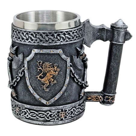 Kufel Tole 10 Imperial Lion-Axe Grey/Golden, Resin-Steel (39801)