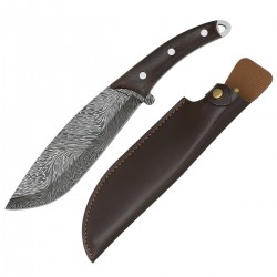 Nóż Martinez Albainox Wood, Leaf Printing 3Cr13MoV (32805)