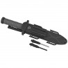 Nóż Martinez Albainox Survival Knife Black ABS, Black 3Cr13MoV (32537)