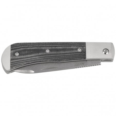 Nóż składany Kizer Trestle D Silver Aluminium / Black Norplex UltreX Micarta, Stonewashed Nitro-V by Azo (V3760A1)