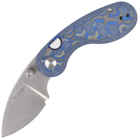 Nóż składany Kizer Microbe Multicolored Micarta w/ Vortex, Satin 14C28N by Maksim Epifantsev (V2742A6)