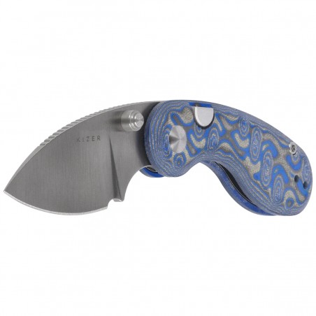 Nóż składany Kizer Microbe Multicolored Micarta w/ Vortex, Satin 14C28N by Maksim Epifantsev (V2742A6)