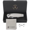 Nóż składany Kizer Khamsin Silver Aluminium, Satin Nitro-V by Maksim Epifantsev (V3791A3)