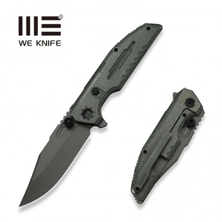 Nóż składany WeKnife Muster LE No ???/200 Olive Gray Titanium, Gray Stonewashed M390 (WE23058-2)
