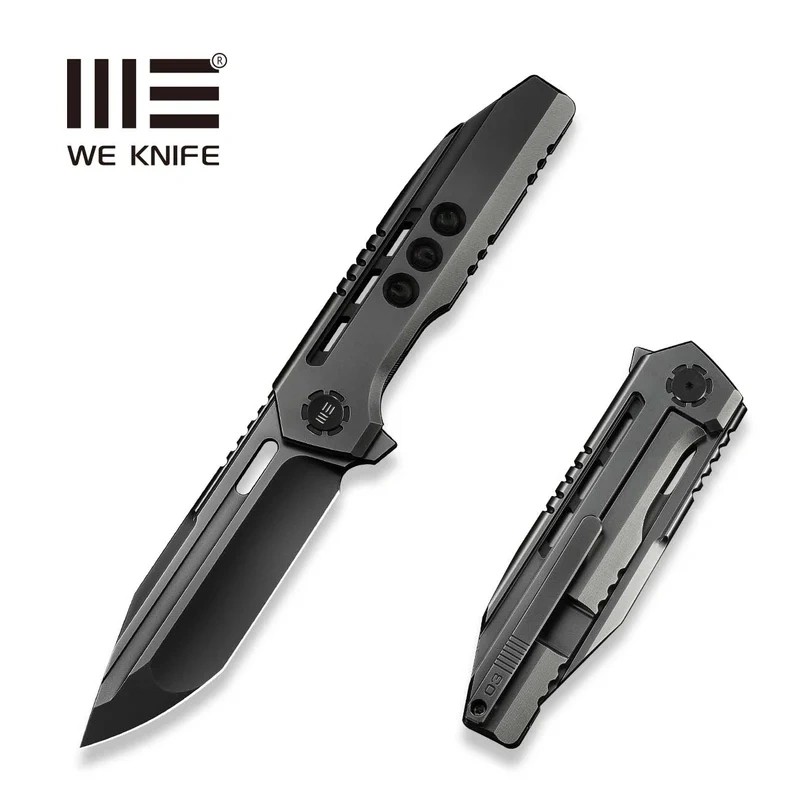 Nóż składany WeKnife Gunwale LE ???/200 Polished Gray Titanium, Polished Gray M390 (WE24048-2)