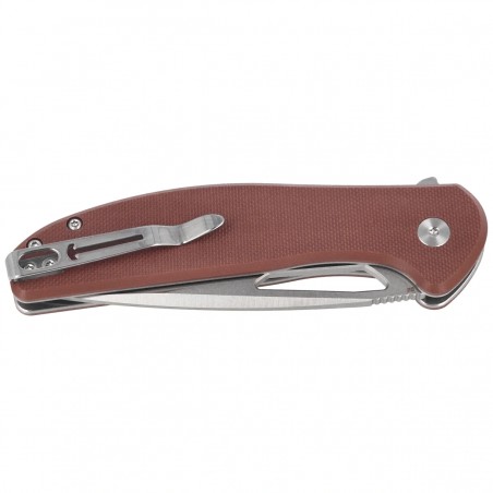 Nóż składany Bestechman Whalefin Brown G10, Stonewashed / Satin D2 (BMK18C)