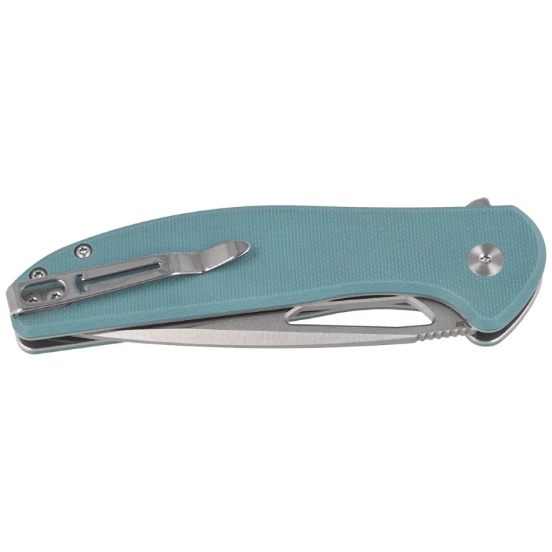 Nóż składany Bestechman Whalefin Blue G10, Stonewashed / Satin D2 (BMK18B)