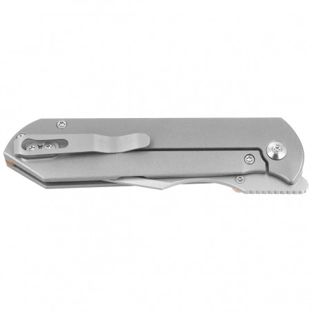Nóż składany Kizer Harpoon Fold Gray Titanium, Stonewashed Elmax by Maverick Customs (Ki4784A1)