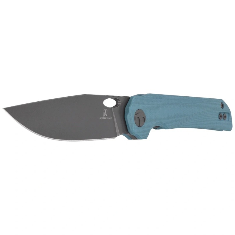 Nóż składany Bestechman Smuga Grey G10, Grey PVD Stonewashed AEB-L by Kombou (BMK22C)