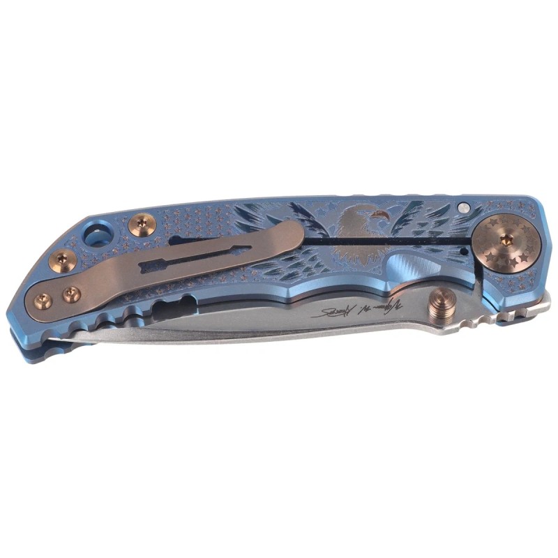 Nóż składany Spartan Blades Harsey Folder ''Uncle Sam'' Titanium, Stonewashed MagnaCut by William W. Harsey (SF5USAM)
