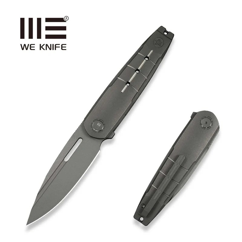 Nóż składany WeKnife Hull LE No ???/200 Gray Titanium, Gray Stonewashed M390 (WE24046-2)