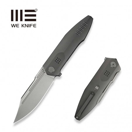 Nóż składany WeKnife Flight Line LE No ???/200 Dark Gray Titanium, Stonewashed M390 (WE23089-1)