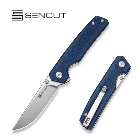 Nóż składany Sencut Stria Blue Canvas Micarta, Satin D2 (S25112-3)