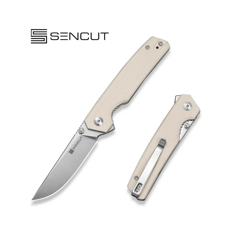 Nóż składany Sencut Stria Ivory G10, Satin D2 (S25112-1)