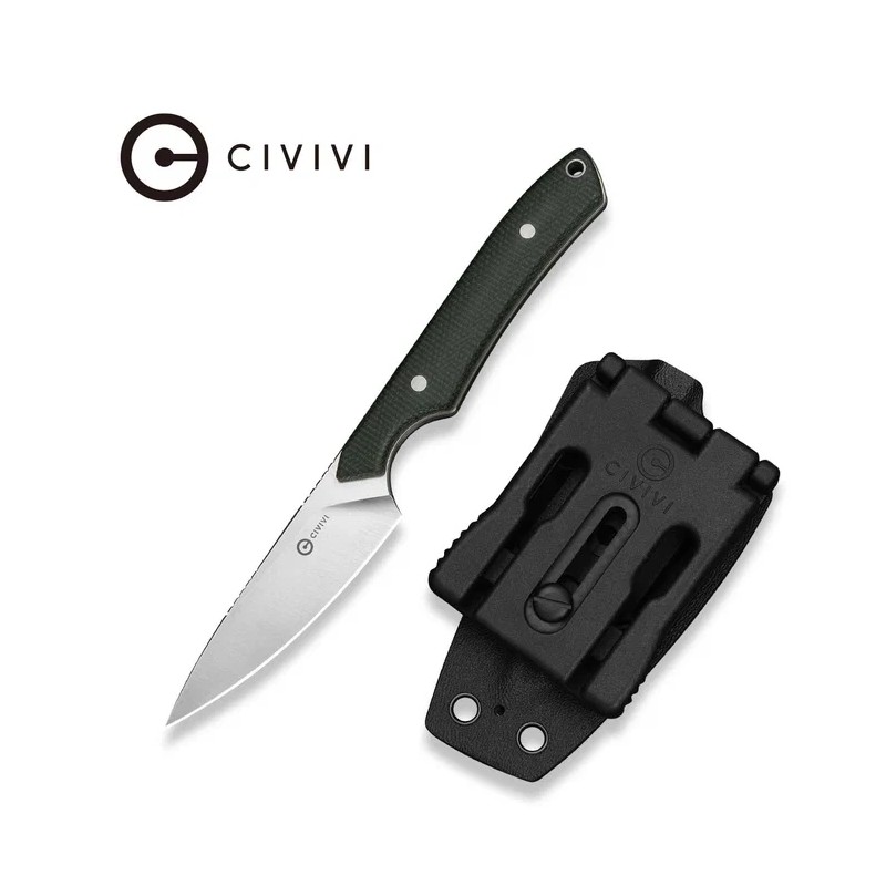 Nóż myśliwski Civivi High Grass Green Canvas Micarta, Satin 14C28N by Matt Gentry (C25084-2)