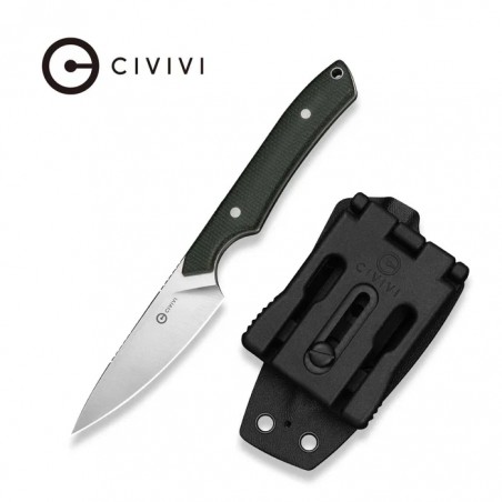 Nóż myśliwski Civivi High Grass Green Canvas Micarta, Satin 14C28N by Matt Gentry (C25084-2)