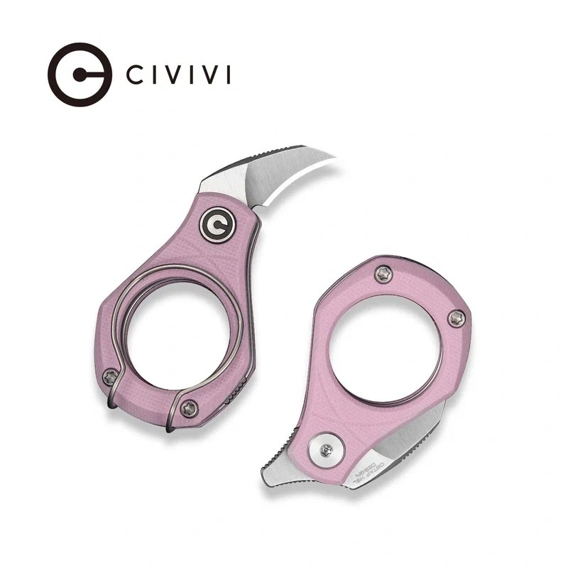 Nóż składany Civivi Pyrus Powder Pink G10, Satin 14C28N by Ostap Hel (C23038-5)