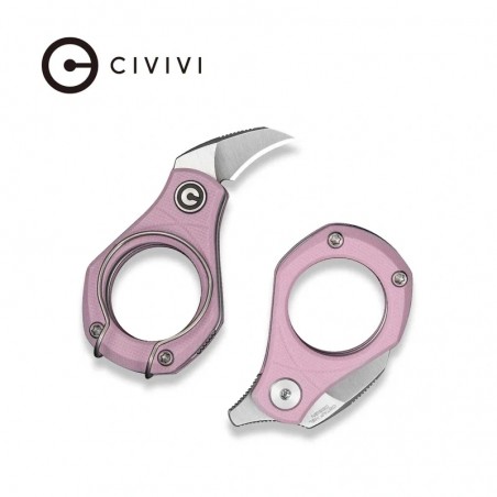 Nóż składany Civivi Pyrus Powder Pink G10, Satin 14C28N by Ostap Hel (C23038-5)