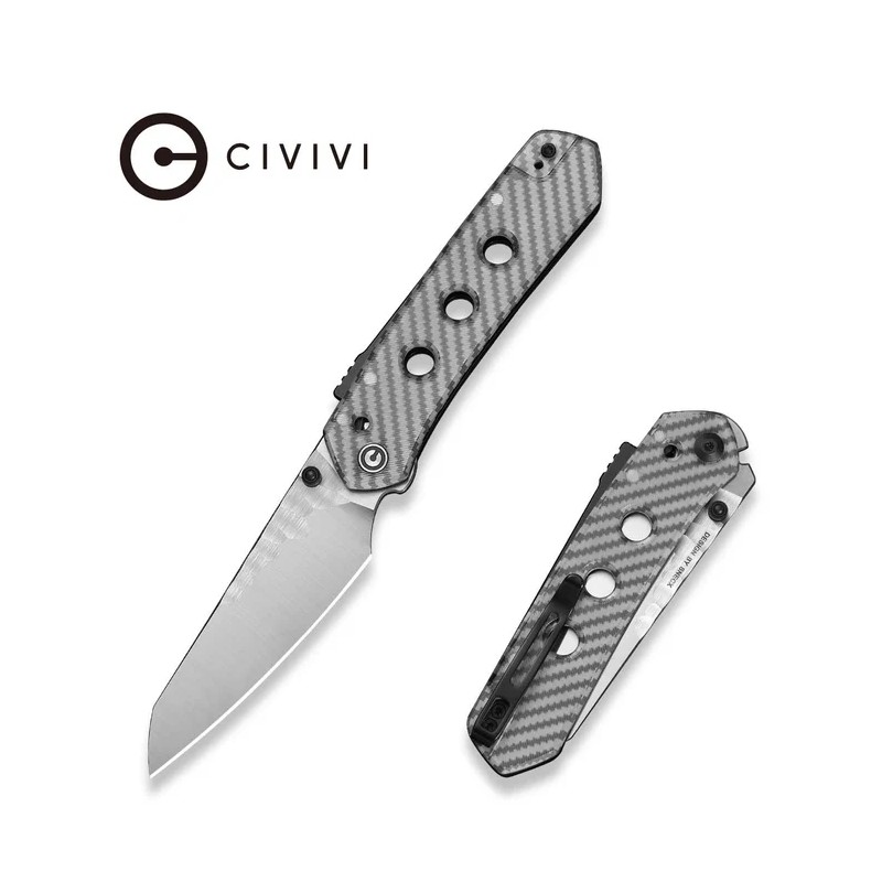 Nóż składany Civivi Vision FG Polished Lexan, Rock Grind Pattern Satin Nitro-V by Snecx Tan (C22036-8)