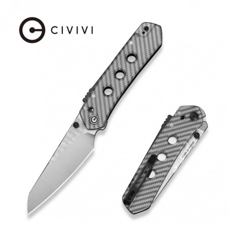 Nóż składany Civivi Vision FG Polished Lexan, Rock Grind Pattern Satin Nitro-V by Snecx Tan (C22036-8)
