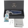 Nóż składany Kizer Serpentine Silver Titanium / Blue Richlite, Satin M390 by Jonathan Styles (Ki3759FDA3)