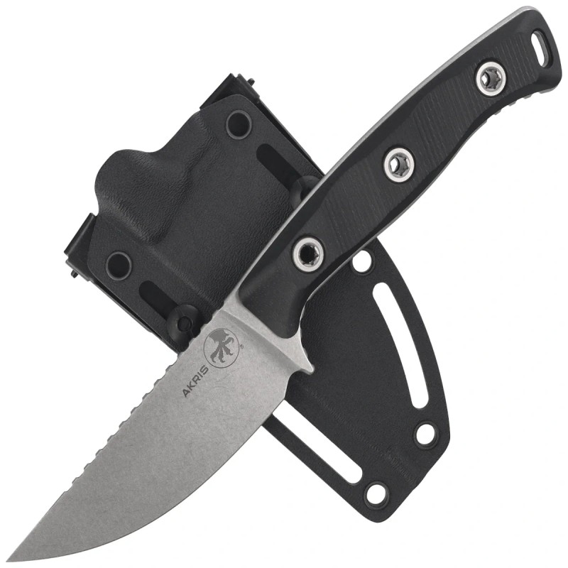 Nóż Microtech Akris S/E Black G10, Stonewashed M390MK by Tony Marfione (95-10BK-5)