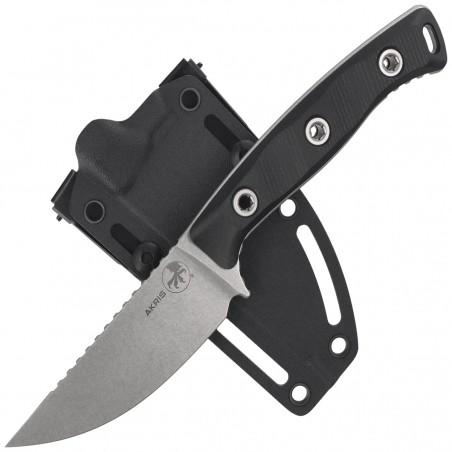 Nóż Microtech Akris S/E Black G10, Stonewashed M390MK by Tony Marfione (95-10BK-5)