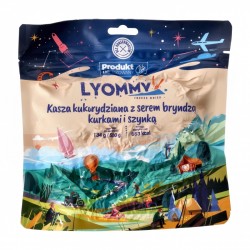 Kasza kukurydziana Lyommy z serem bryndza, kurkami i...