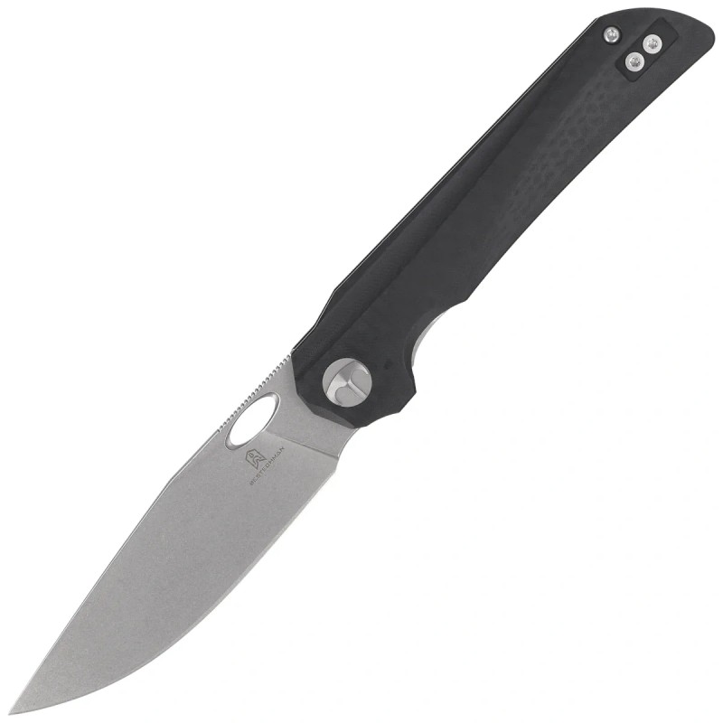 Nóż składany Bestechman Smuga Black G10 with Carbon Fiber Pattern, Stonewashed AEB-L by Kombou (BMK22A)