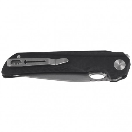 Nóż składany Bestechman Smuga Black G10 with Carbon Fiber Pattern, Stonewashed AEB-L by Kombou (BMK22A)