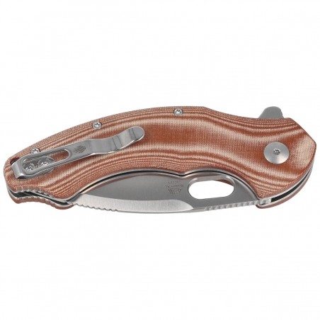 Nóż składany Kizer Roach XL Brown Norplex UltreX™ Micarta, Satin 14C28N by Matt Degnan (V4477BDA1)