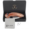 Nóż składany Kizer Roach XL Brown Norplex UltreX™ Micarta, Satin 14C28N by Matt Degnan (V4477BDA1)