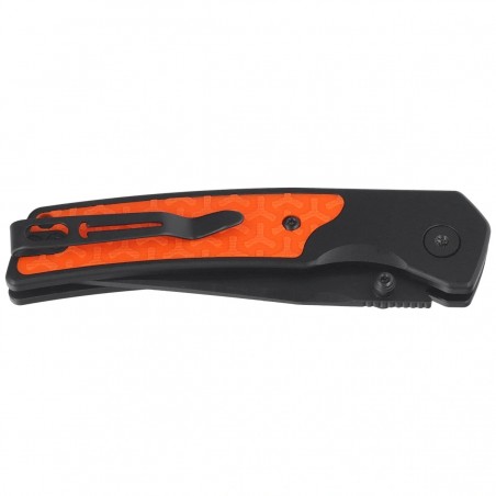 Nóż składany Bestechman Icebreaker Black Aluminum / Orange G10, Black PVD D2 (BMK16D)