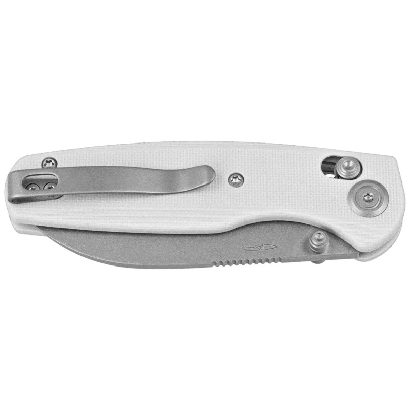 Nóż składany Kubey Breeze White G10, Stonewashed 14C28N by Caleb Waltman (KU288E)