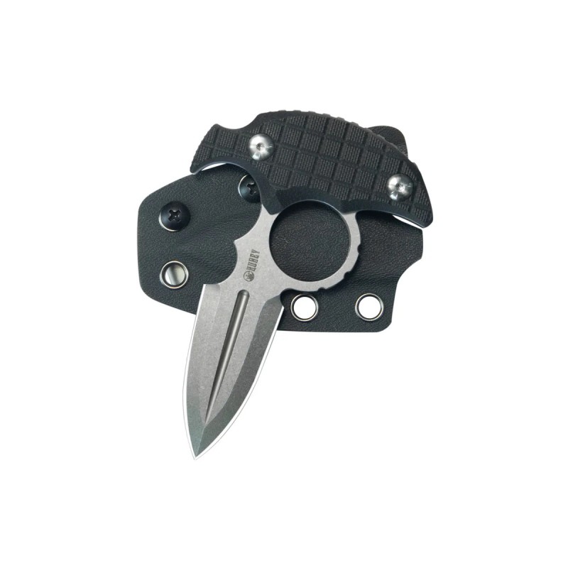Nóż Kubey Cavy Black G10, Stonewashed 14C28N by MUZI Design (KU403A)