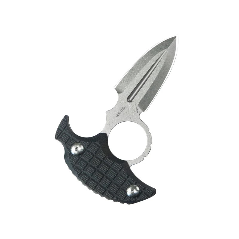 Nóż Kubey Cavy Black G10, Stonewashed 14C28N by MUZI Design (KU403A)