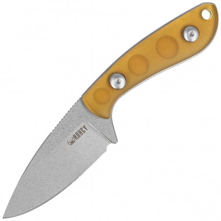 Noż Kubey Bloom Yellow Ultem, Beadblasted 14C28N by Scott Halpern (KU411C)