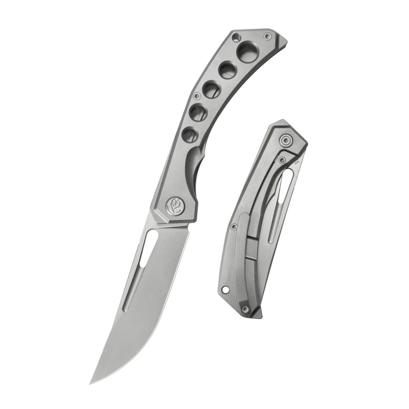 Nóż składany KB Kubey lshtar Gray Titanium, Sandblasted M390 by Maksim Tkachuk (KB170A)