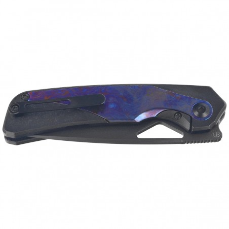 Nóż składany Kizer Topsail Black Titanium / Purple Timascus, Matte DLC Ultra S45VN by Jonathan Styles (Ki3735A2)