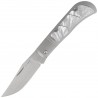 Nóż składany Kizer Trestle Silver Titanium / Mother of Pearl, Hand Brushed S45VN by Azo (Ki3761A3)