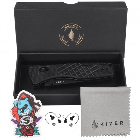Nóż składany Kizer Aegis T Black G10, Black PVD AEB-L by Azo (V3774CTA1)