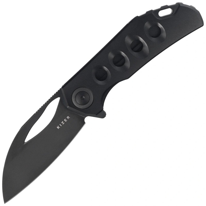 Nóż składany Kizer Hawk Black Titanium, Polished Black DLC M390 by Carlos Elstner (Ki4683A1)