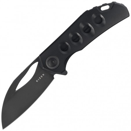 Nóż składany Kizer Hawk Black Titanium, Polished Black DLC M390 by Carlos Elstner (Ki4683A1)