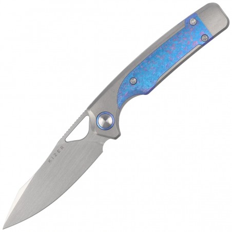 Nóż składany Kizer Ara Silver / Purple Snowflake Titanium, Hand Brushed S45VN Jonathan Styles & Paul Munko (Ki3729A3)