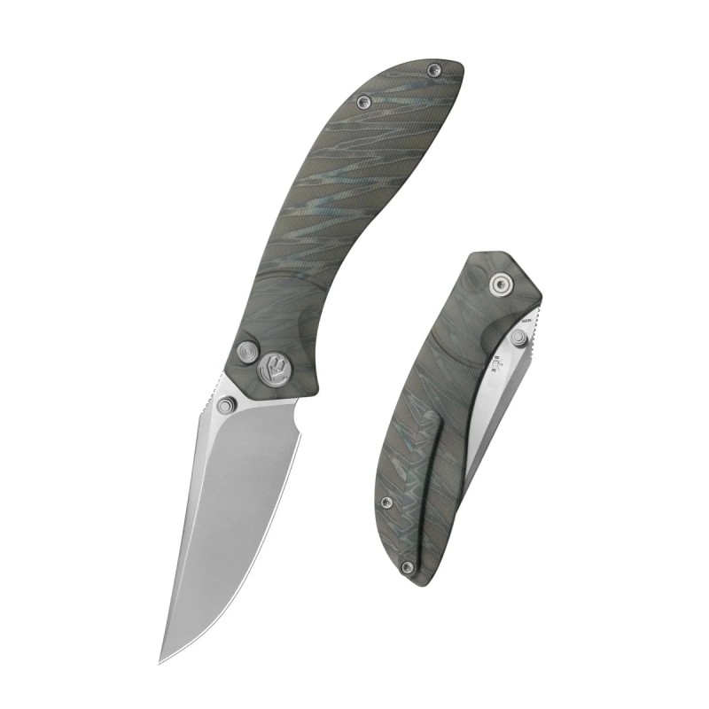 Nóż składany KB Kubey Stingray Flamed Titanium, Bead Blasted M390 by Bastards Knives (KB264B)
