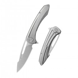 Nóż składany Kubey KB Merced Gray Titanium, Beadblasted M390 by Sherif Manganas (KB352A)