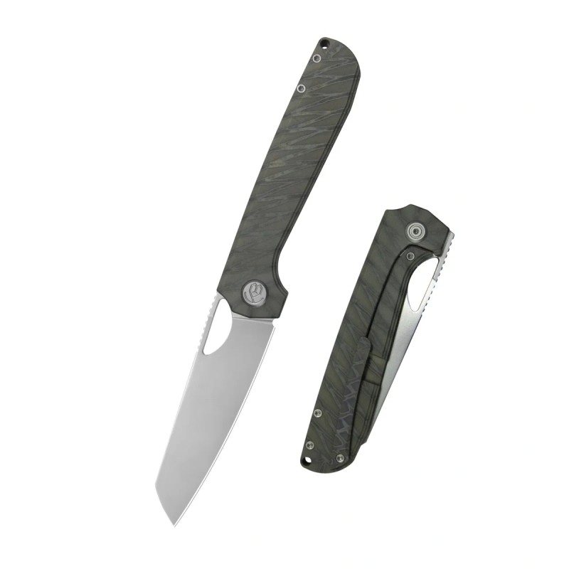Nóż składany Kubey KB Elang Flamed Titanium, Silver Beadblasted S35VN by Sebastian Irawan (KB339B)