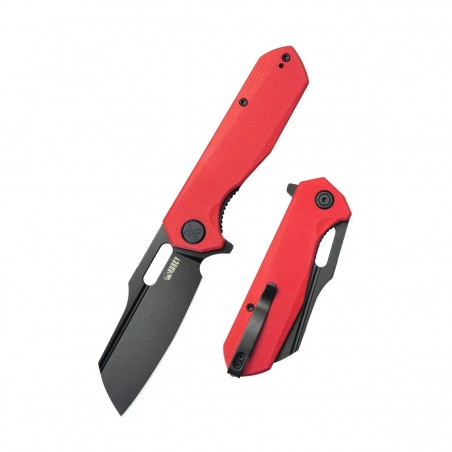 Nóż składany Kubey Atlas Red G10, Blackwashed 14C28N by Jelly Jerry (KU328F)