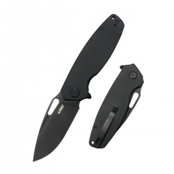Nóż składany Kubey Tityus Black G10, Blackwashed 14C28N (KU322T)