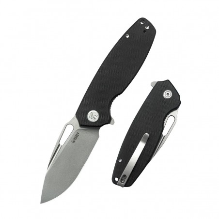 Nóż składany Kubey Tityus Black G10, Beadblasted 14C28N (KU322O)